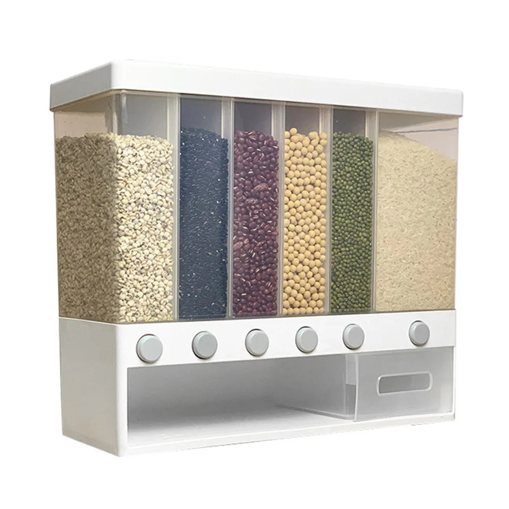 Multifunctional Rotating Food Storage Box With Lid Moisture Insect Proof Grain Organizer Moisture Proof Separat Rice Bucket