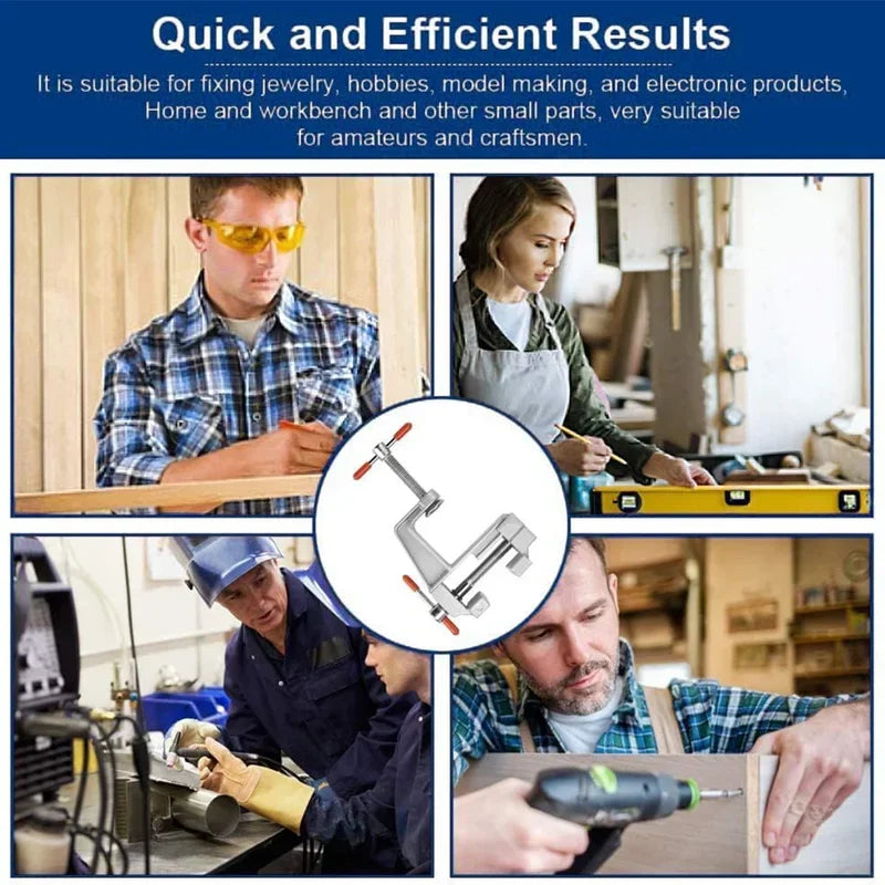 3.5" Mini Bench Vise – Multifunctional Aluminum Clamp for Jewelry & Hobby Work