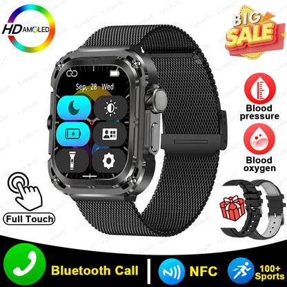 2024 New 2.1" Ultra HD NFC Bluetooth Call Smart Watch Men Compass GPS Track 460mAH Battery Waterproof Watches For Huawei Xiaomi