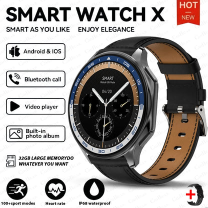 2024 New For HUAWEI IOS Watch X High-End Business Watch 32G Large Memory Album Smartwatch Men Sports Fitness Waterproof Bracelet