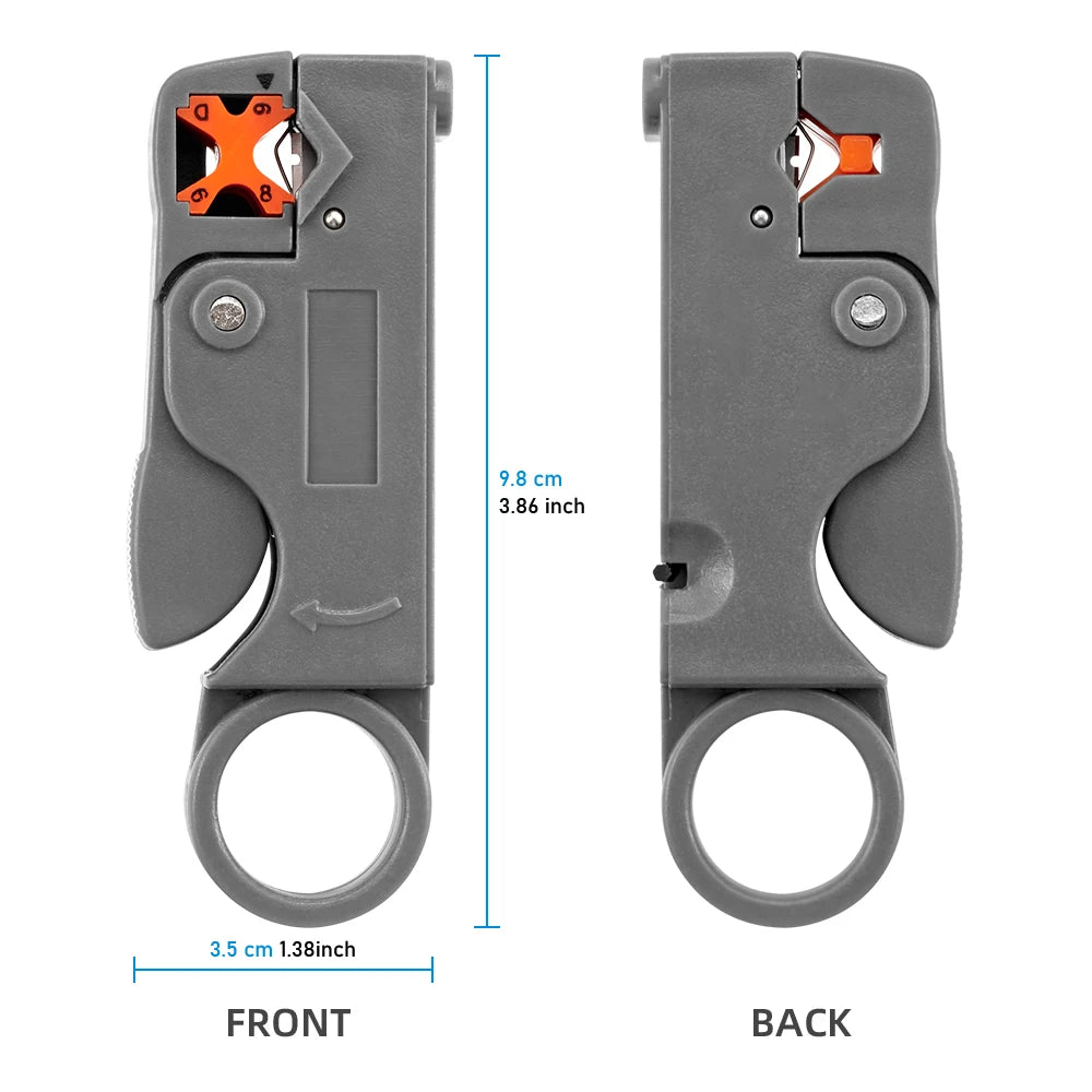 Insulated Wire Stripping Pliers – Stainless Steel Cable Stripper with Hex Wrench Accessory