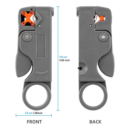 Insulated Wire Stripping Pliers – Stainless Steel Cable Stripper with Hex Wrench Accessory