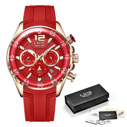 2024 LIGE Fashion Men Watches Sport Quartz Watch Man Brand Luxury Wristwatches Chronograph Waterproof Casual Clock Montre Homme