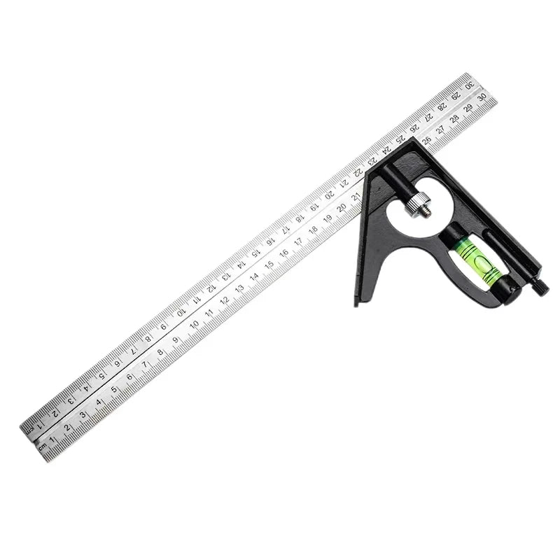 Multifunctional Adjustable Ruler & Protractor – Right Angle Movable Measuring Tool