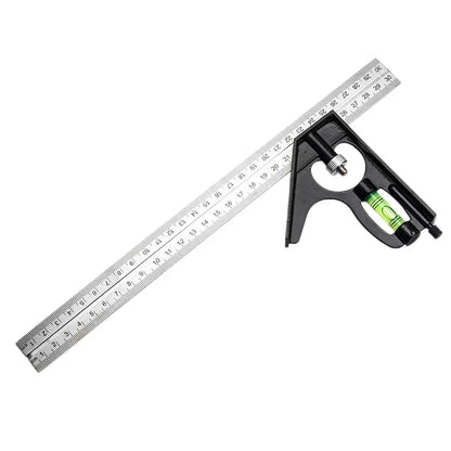 Multifunctional Adjustable Ruler & Protractor – Right Angle Movable Measuring Tool
