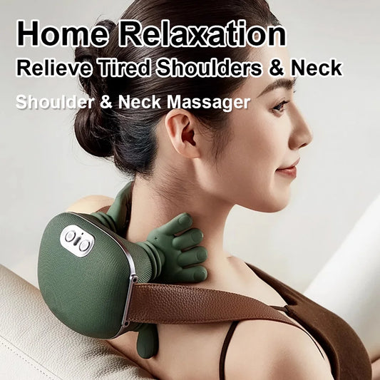 N7 Master Hand Shoulder & Neck Massager – Electric Cervical Spine and Trapezius Massager with Hot Compress