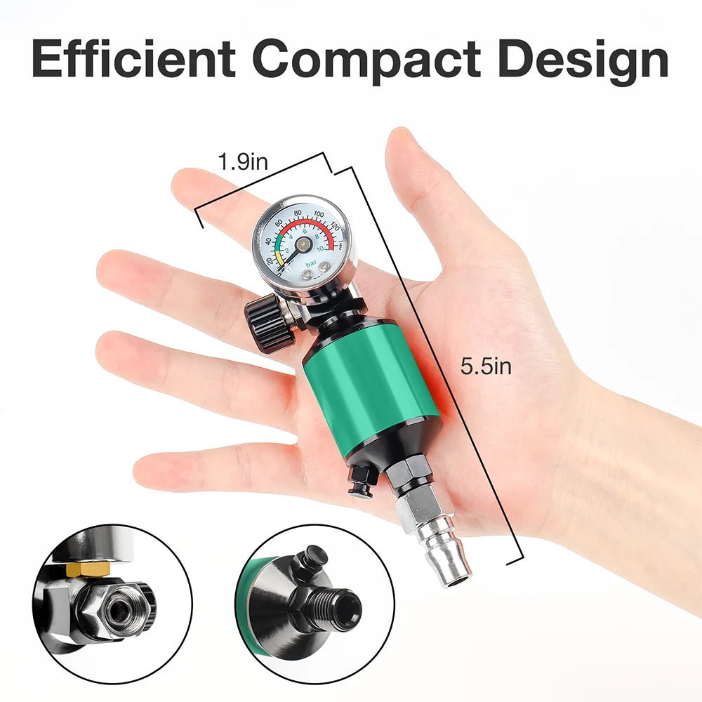 Spray Gun Pressure Valve, Pressure Regulator With Oil And Water Filter, Home Paint Spray Gun Pressure Gauge, Air Regulator Tools