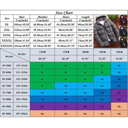 Fashion Parkas Men Winter Overcoat Men's Casual Jacket Warm Hooded Thick Puffer Coat Outwear Business Hombre