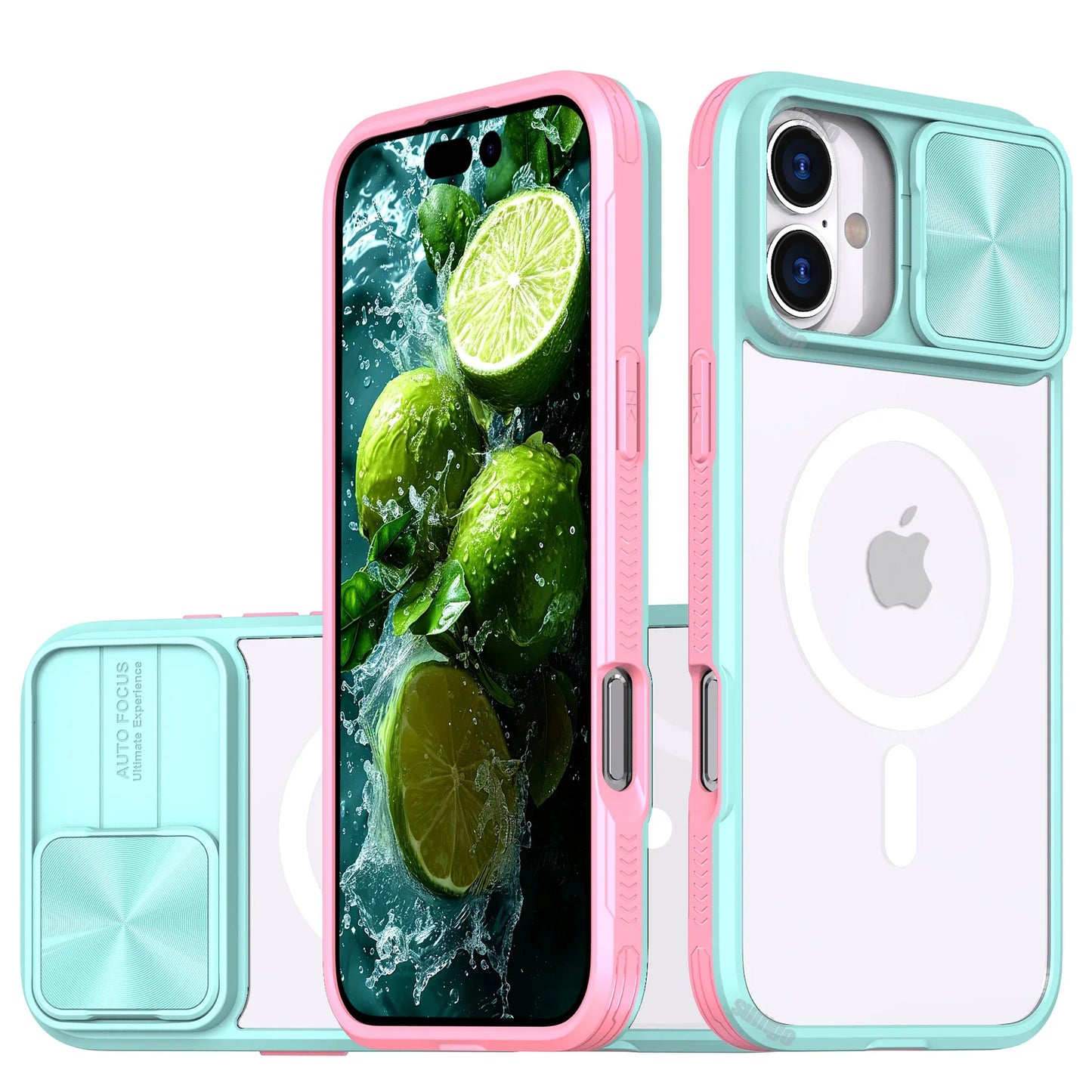 New Slide Camera Lens Protector Armor Case For iPhone 16 15 13 14 Plus 11 12 Pro Max  For Magsafe Shockproof Bumpers Clear Cover