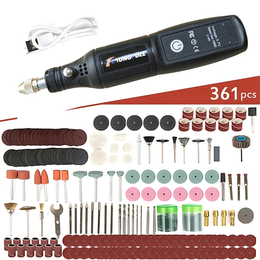 Mini USB Electric Drill – Wireless Handheld Rotary Tool for Wood, Metal, Glass