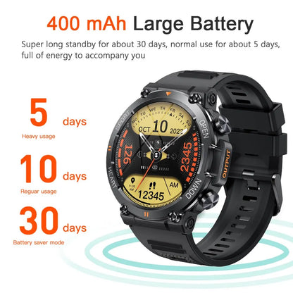 MD56 Smart Watch for Men – 1.39" HD Display, Bluetooth Calling, Fitness Tracker with Heart Rate Monitor, 400mAh, Android & iOS Compatible
