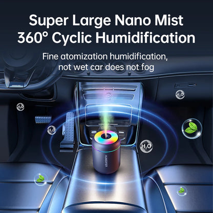 180ML Mini USB Air Humidifier – Electric Aroma Diffuser & Essential Oil Mist Maker with LED Lights for Car, Home, Bedroom