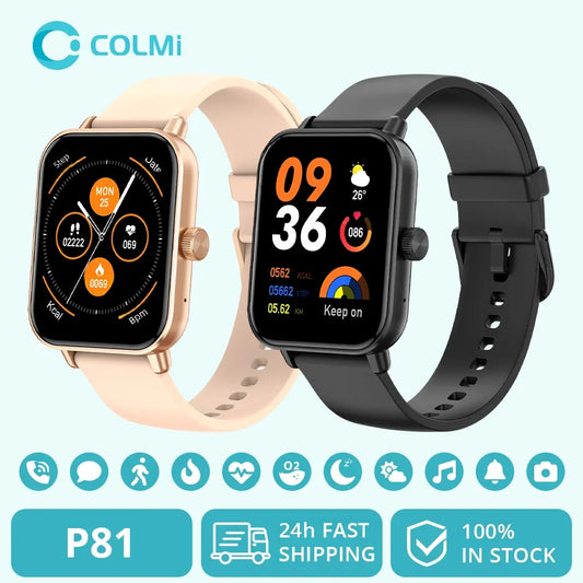 COLMI P81 Voice Calling Smart Watch – 1.9-Inch Display, 24/7 Health Monitor & 100+ Sports Modes for Men & Women