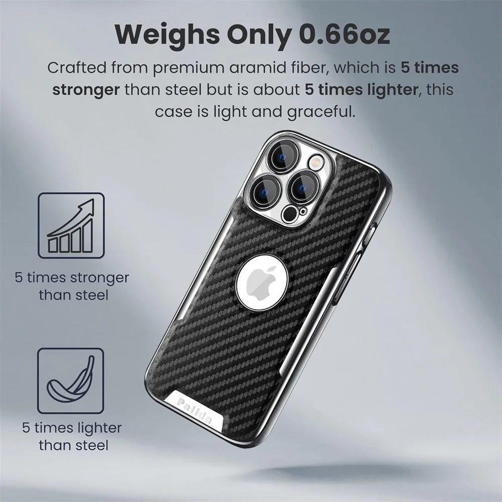 Business Plating Carbon Fiber Case for iPhone 15 Pro Max 14Pro 13Pro Camera Protector PC Leather Cover for iPhone 13 14 Pro Max