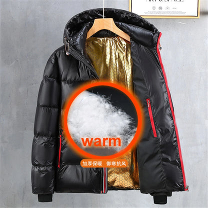 Men's Down Jacket, Winter Warm Thick Puffer Coat, Plus Size 10XL-11XL, Fashion Casual Winter Outerwear