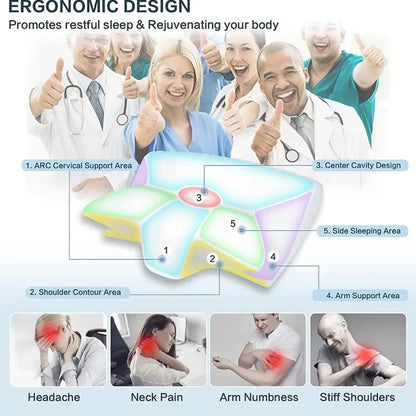Hot-quality memory foam protection slow rebound pressure reduction butterfly pillow ergonomic horn protection neck pillow