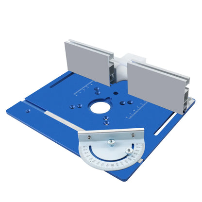 Router Lift Kit – Aluminum Insert Plate with Miter Gauge & Bracket for 65mm Motors