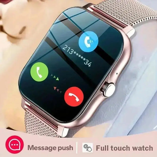 Smart Watch with 1.44'' Color Screen - Bluetooth Call, Blood Oxygen & Pressure Monitoring for Men and Women