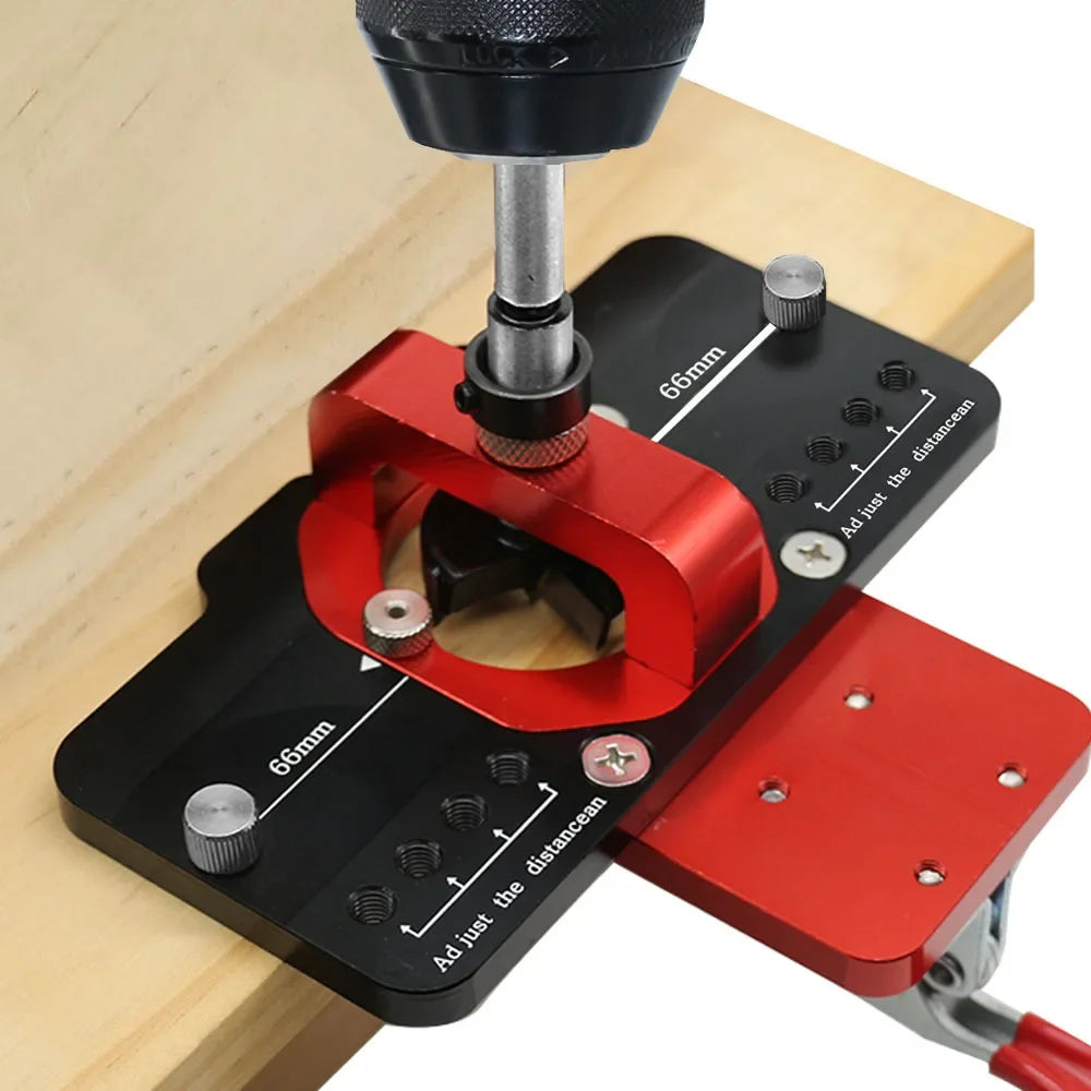 35mm Hinge Boring Jig – Hole Drilling Guide Locator with Fixture for Cabinet & Door Installation