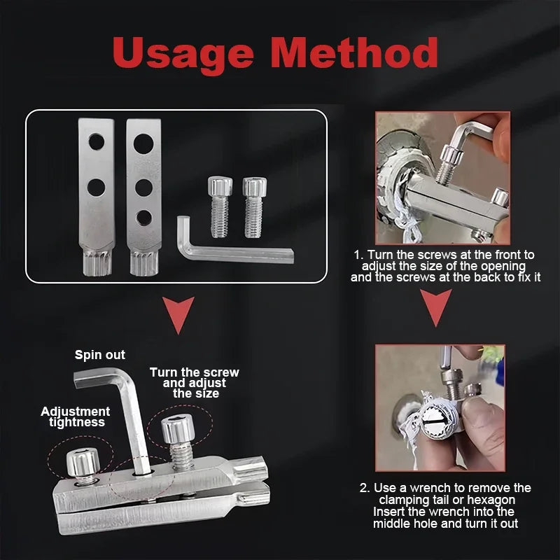 Broken Wire Extractor Tap Screw Remover for 4/6 Point Valve & Pipe Repair