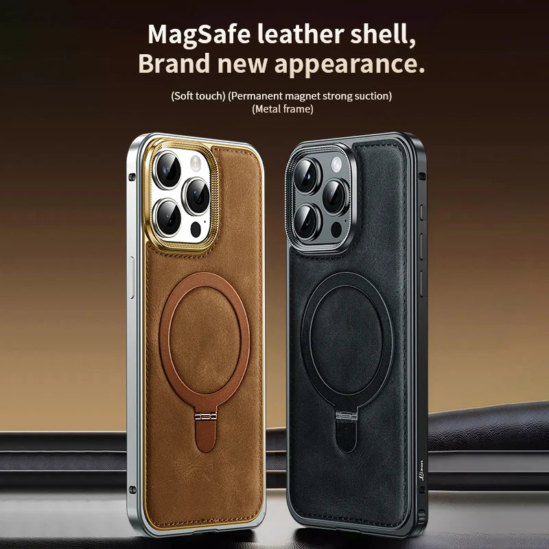 Luxury Business Leather Phone Case for iPhone 14/15 Pro Max