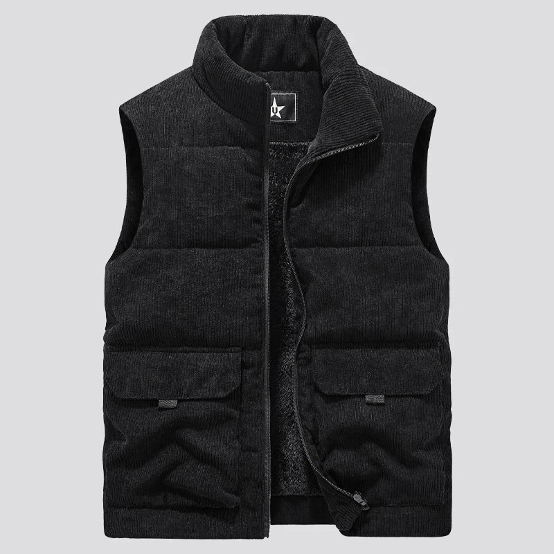 Winter Male Fleece Warm Vest Coats Men Stand Collar Army Thicken Waistcoats Clothing Mens Jacket Sleeveless Vest