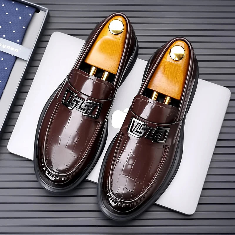 WAERTA Male Coiffeur Shoes Outdoor Fashion Men Slip on Casual Shoes Quality Leather Classic Male Business Loafers Men Moccasins