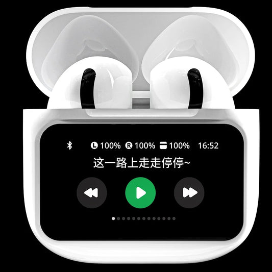 A12 Pro TWS Wireless Earbuds - Touch Control, LCD Screen, ENC Noise Cancelling