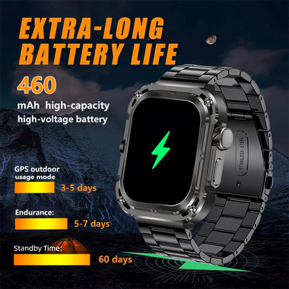 2024 New 2.1" Ultra HD NFC Bluetooth Call Smart Watch Men Compass GPS Track 460mAH Battery Waterproof Watches For Huawei Xiaomi