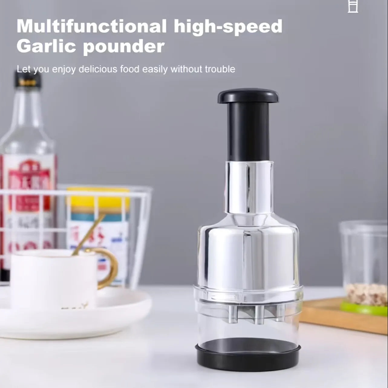 Manual Garlic Masher - Multifunctional Garlic Press For Kitchen, Make Delicious Garlic Dishes