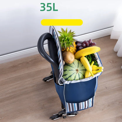 Light Grocery Shopping Trolley Household Climbing Stairs Folding Trailer Outdoor Travel Hand Pull Shopping Cart