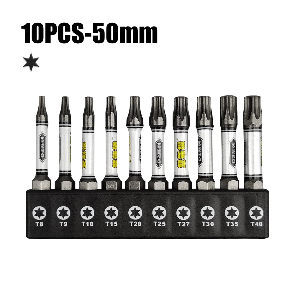 1/4 Screwdriver Bit Set Impact Drill Batch Head Torx Hexagonal Cross Head Magnetic Tamper Proof Screwdriver Bits