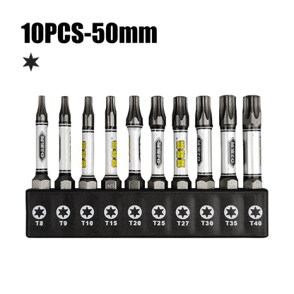 1/4 Screwdriver Bit Set Impact Drill Batch Head Torx Hexagonal Cross Head Magnetic Tamper Proof Screwdriver Bits