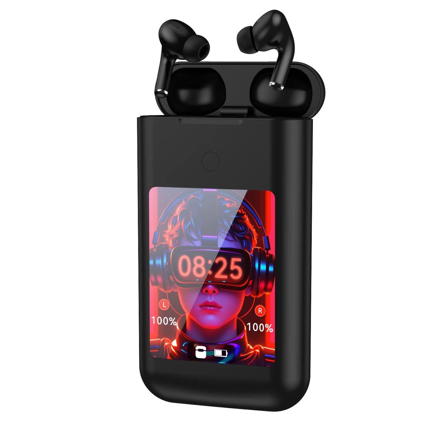 Multi-Function In-Ear Bluetooth Wireless Earphones – 2.8" Touch Screen Charging Case with Power Bank for Music & Gaming