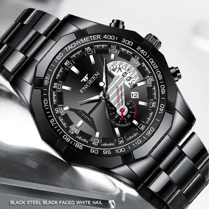 FNGEEN Men Quartz Watches Fashion Concept Decorative Dial Casual Military Sports Wristwatch Waterproof Date Luxury Men's Clock