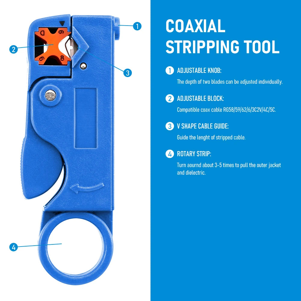 Insulated Wire Stripping Pliers – Stainless Steel Cable Stripper with Hex Wrench Accessory