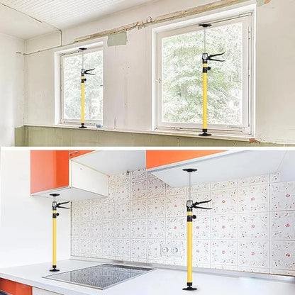 2Pcs Labor-Saving Telescopic Steel Support Rod Cabinet Jack Drywall Construction Tool Extensible Non-slip Hand Lifting Jack Too