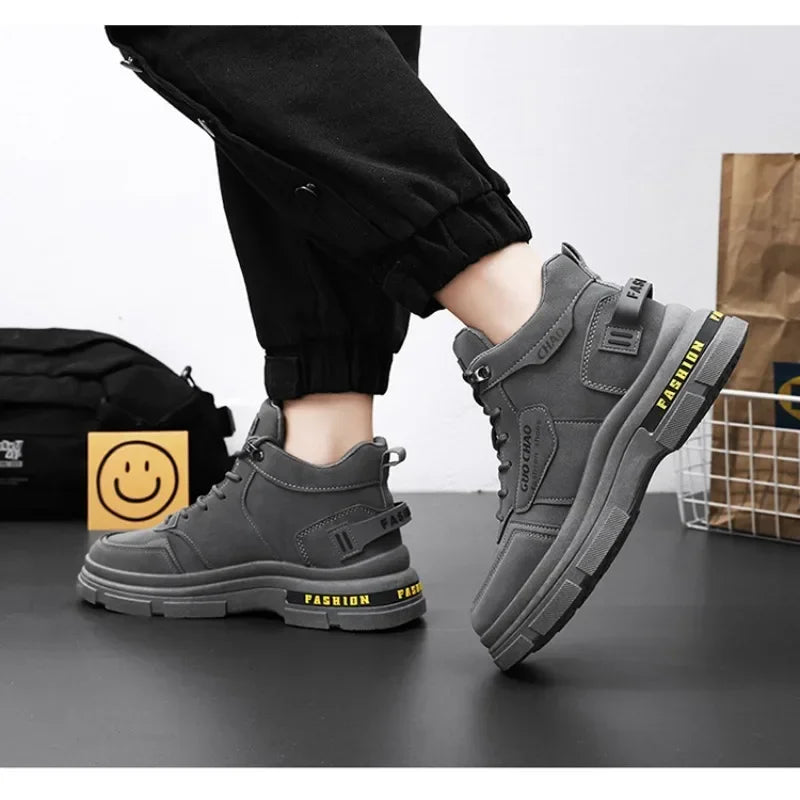 Mens Boots High Top Shoes Casual Winter Platform Designer Luxury Ankle Sport ChelseaCowboy Work Safety Sneakers 안전화