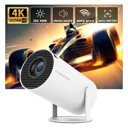 Magcubic HY300 Pro 4K Projector - Android 11, Dual WiFi 6, 260 ANSI Lumens, BT 5.0, 1080P, 1280x720P