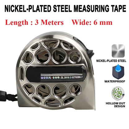 3/5/7.5M Metric Tape Measure Stainless Steel Anti-corrosion Retractable Metric Ruler Hollow Design Woodworking Measuring Tool