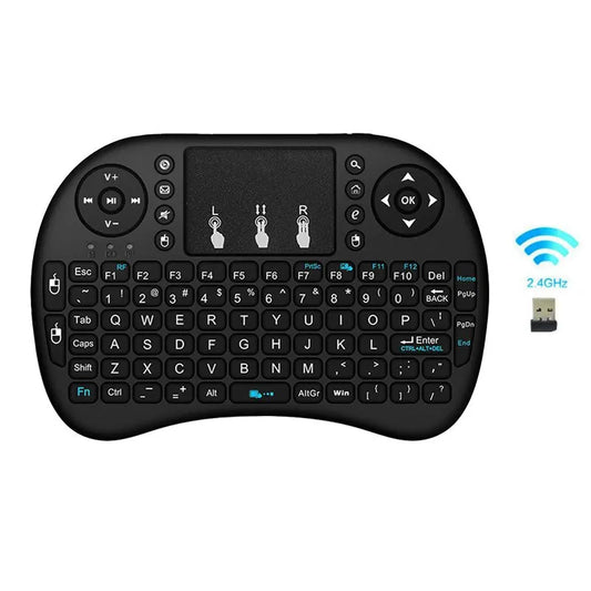 I8 Mini Wireless Keyboard & Air Mouse – 2.4G Remote Touchpad for Android TV Box, PC, and Smart TV