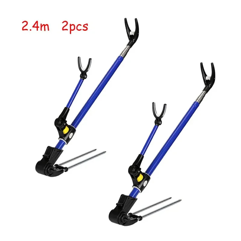 Thickened Telescopic Fishing Rod Holder – Dual Purpose Stainless Steel Bracket