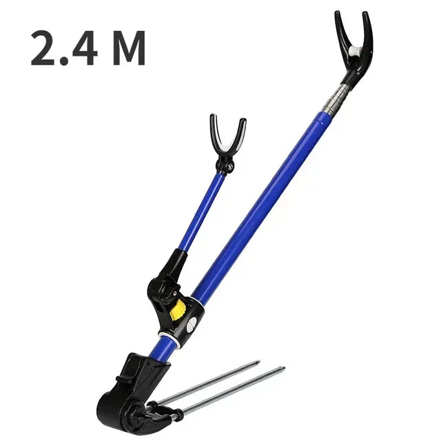 Thickened Telescopic Fishing Rod Holder – Dual Purpose Stainless Steel Bracket
