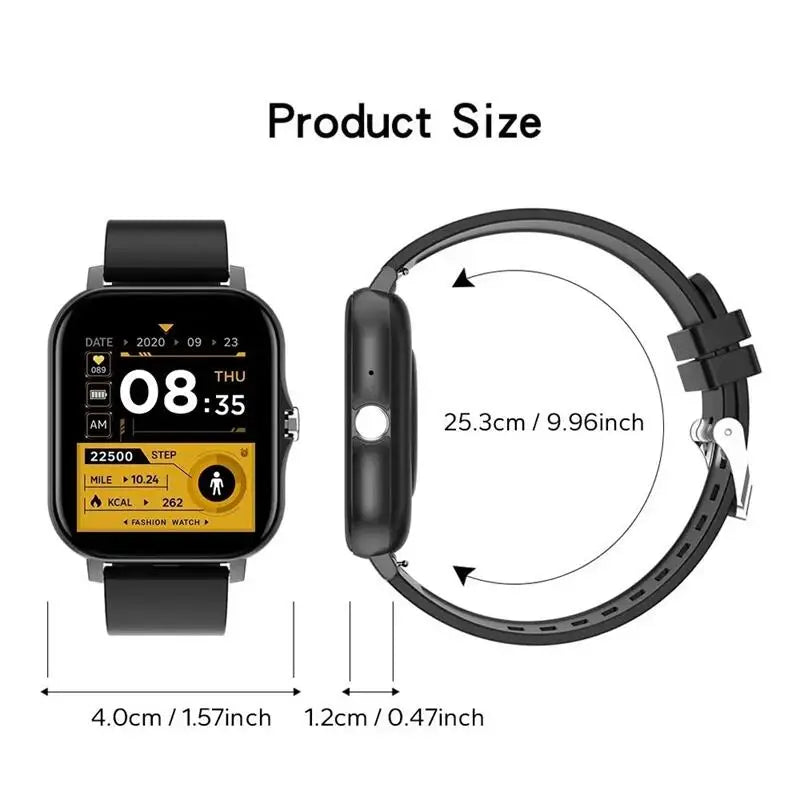 Smart Watch with 1.44'' Color Screen - Bluetooth Call, Blood Oxygen & Pressure Monitoring for Men and Women