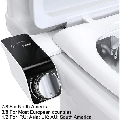 Bidet Toilet Seat Attachment Non-Electric Self-Cleaning Dual Nozzles Wash Hot Cold Mixer Water Lady Bathroom Accessories Sprayer