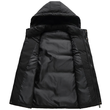 Autumn Winter Vest for Men 2024, Thick Warm Hooded Sleeveless Jacket