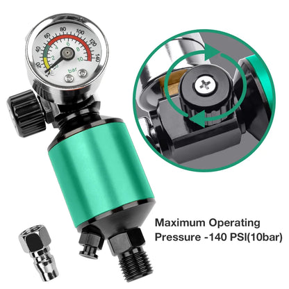 Spray Gun Pressure Valve, Pressure Regulator With Oil And Water Filter, Home Paint Spray Gun Pressure Gauge, Air Regulator Tools