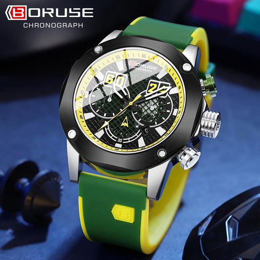 Men’s Chronograph Quartz Watch – Stylish Waterproof Wristwatch for Men (Relogio Masculino)