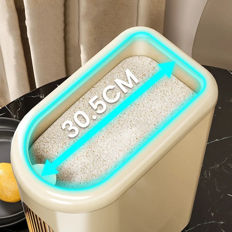 5/10KG Rice Storage Container Dry Food Dispenser Insect-Proof Rice Bucket Large Capacity Cereal Storage Box for Home Kitchen