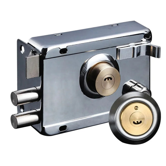 Smooth Lock Antique Front Door Padlock – Heavy-Duty Universal Gear Lock with Key